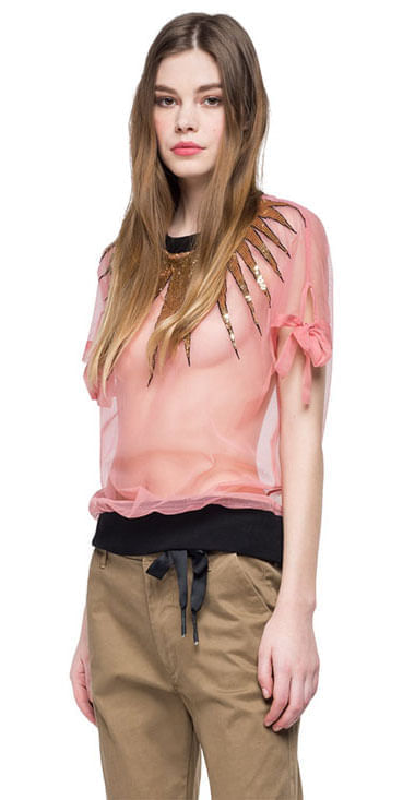 Camiseta Para Mujer Toulle Replay