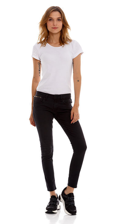 Jean Stretch Para Mujer Luz Coin Zip Replay