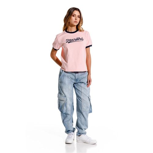 Camiseta Manga Corta Para Mujer Lueur Girbaud