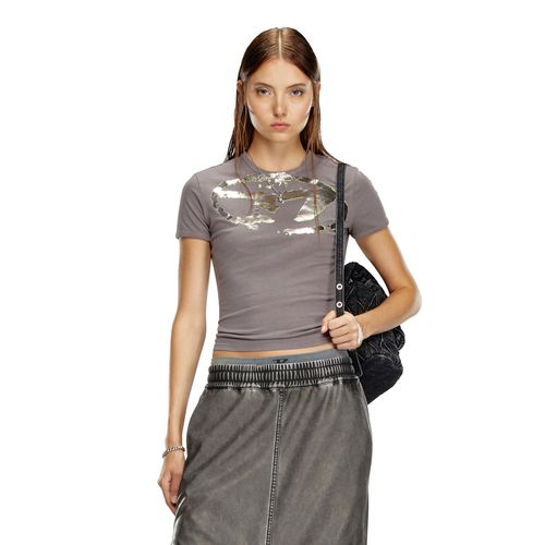 Camiseta Manga Corta Para Mujer T-Uncutie-Long-P14 Diesel