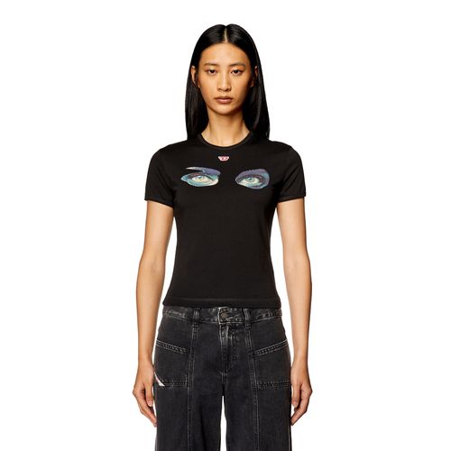 Camiseta Manga Corta Para Mujer T-Uncutie-Long-N9 Diesel