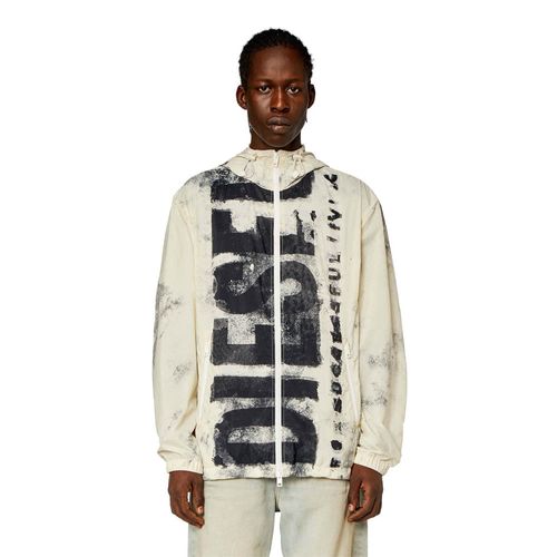 Chaqueta Rompe Vientos Para Hombre J-Warrett-Logo-Logo Diesel