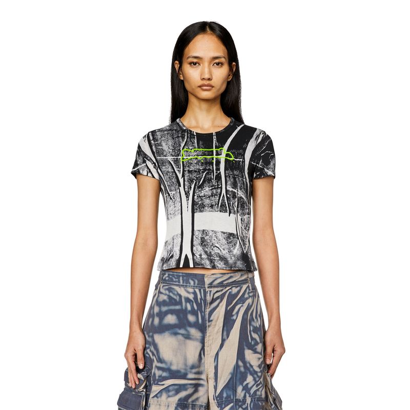 Camiseta-Manga-Corta-Para-Mujer-T-Uncutie-Long-N5-Diesel