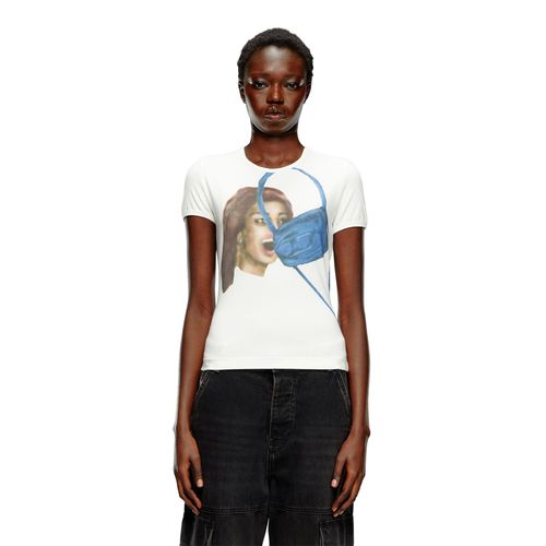 Camiseta Manga Corta Para Mujer T-Uncutie-Long-N19 Diesel