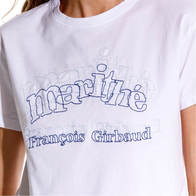 Camiseta-Manga-Corta-Para-Mujer-Le-Marithe-Girbaud