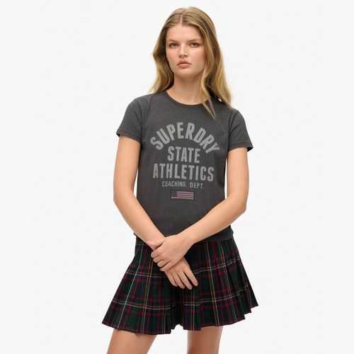 Camiseta Manga Corta Para Mujer Ath Graphic Fitted Tee Superdry