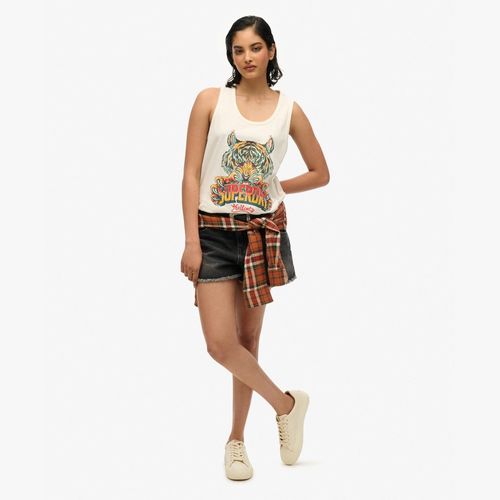 Camiseta Manga Corta Para Mujer Biker Rock Racer Vest Superdry