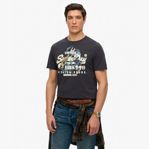 Camiseta Manga Corta Para Hombre Vl Tokyo Relaxed Tee Superdry