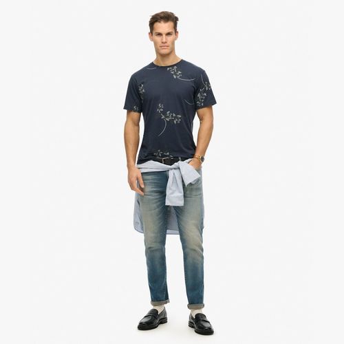 Camiseta Manga Corta Para Hombre Classic Ess Rlxd Printed Tee Superdry
