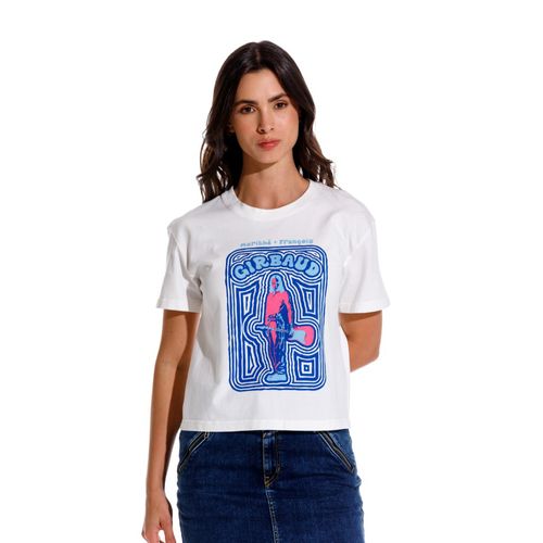 Camiseta Manga Corta Para Mujer Le-Marithé Girbaud