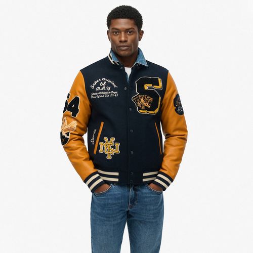 Chaqueta Casual Para Hombre Vintage Patched Varsity Superdry