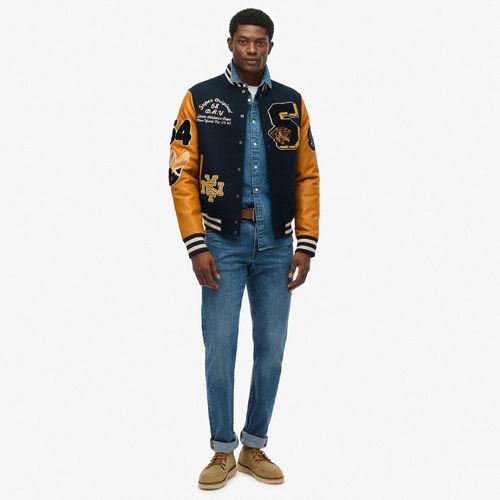 Chaqueta Casual Para Hombre Vintage Patched Varsity Superdry