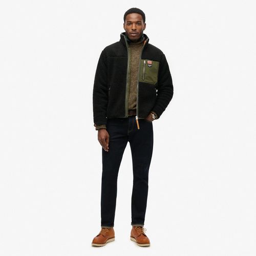 Buzo Abierto Para Hombre Vintage Retro Full Zip Fleece Superdry