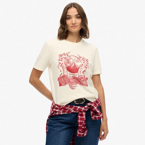 Camiseta Manga Corta Para Mujer Tokyo Narrative Relaxed Tee Superdry