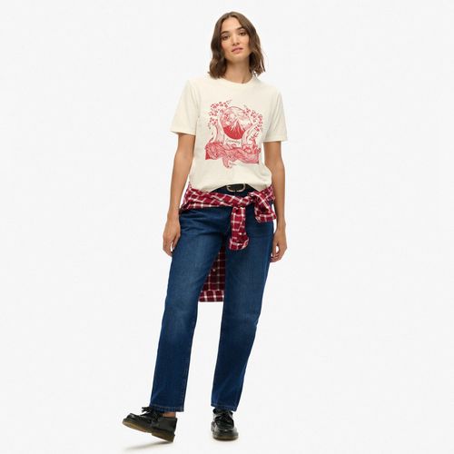 Camiseta Manga Corta Para Mujer Tokyo Narrative Relaxed Tee Superdry