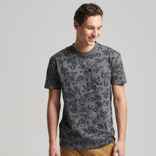 Camiseta Para Hombre Vintage Pocket Tee Aop Superdry