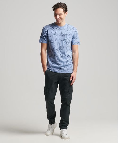 Camiseta Para Hombre Vintage Pocket Tee Aop Superdry