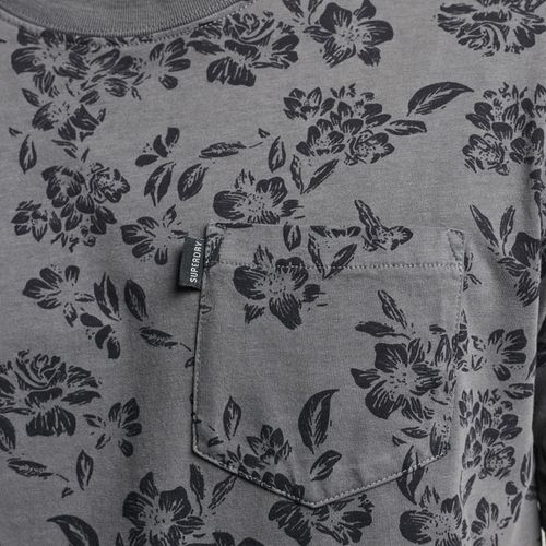 Camiseta Para Hombre Vintage Pocket Tee Aop Superdry