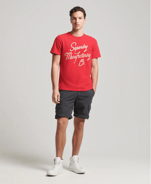 Camiseta Manga Corta Para Hombre Vintage Script Style Ww Tee Superdry