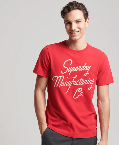 Camiseta Manga Corta Para Hombre Vintage Script Style Ww Tee Superdry
