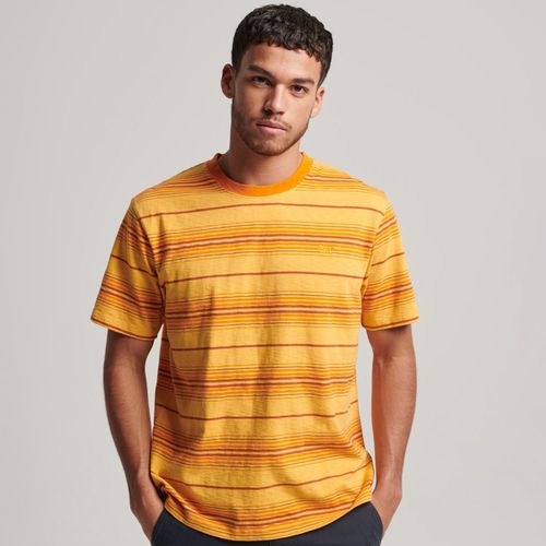 Camiseta Para Hombre Vintage Textured Stripe Superdry