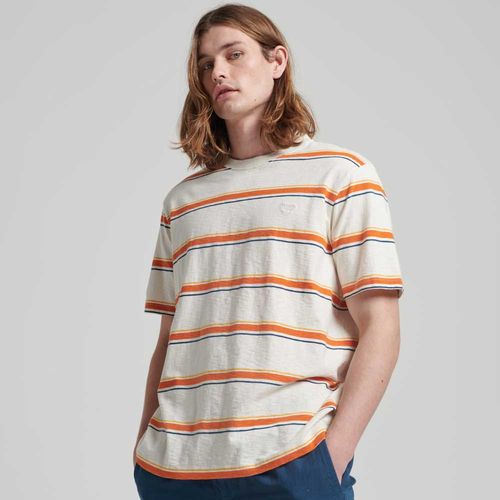 Camiseta Para Hombre Vintage Textured Stripe Superdry