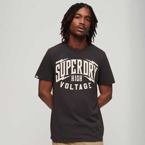 Camiseta Para Hombre Blackout Rock Graphic Superdry