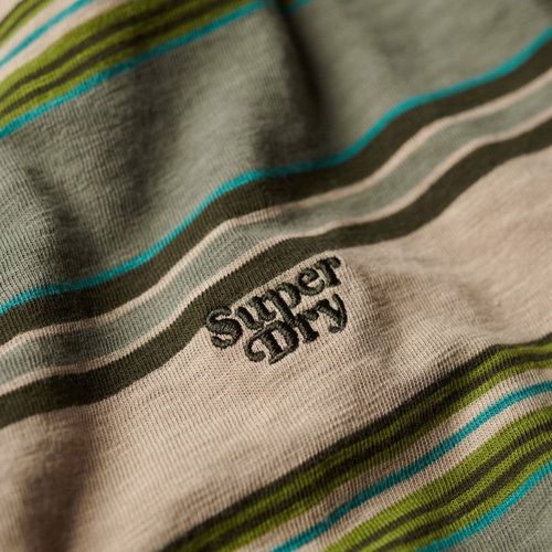 Camiseta Manga Corta Para Hombre Relaxed Fit Stripe Superdry
