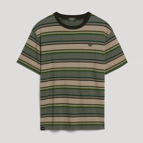 Camiseta Manga Corta Para Hombre Relaxed Fit Stripe Superdry