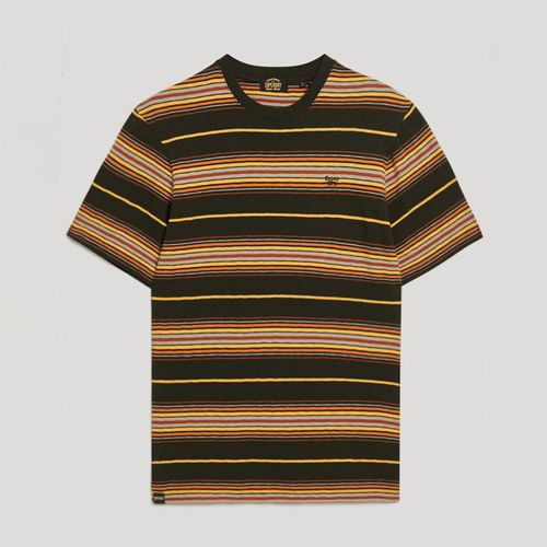 Camiseta Manga Corta Para Hombre Relaxed Fit Stripe Superdry