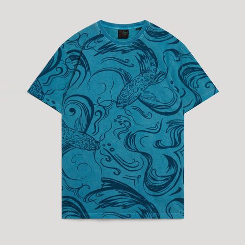 Camiseta Manga Corta Para Hombre Vintage Overdye Printed Tee Superdry