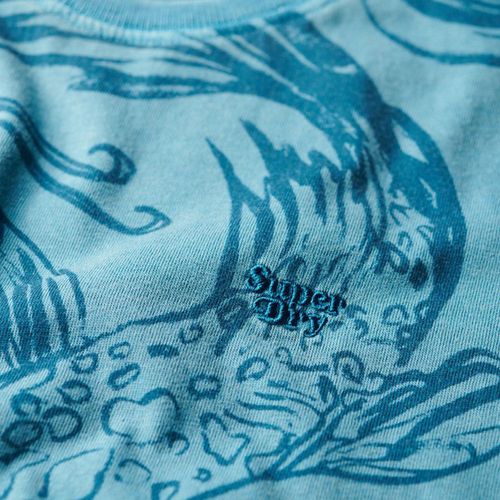 Camiseta Manga Corta Para Hombre Vintage Overdye Printed Tee Superdry