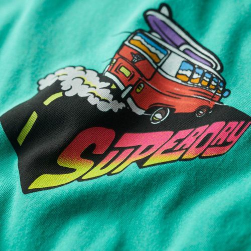 Camiseta Manga Corta Para Hombre Neon Travel Chest Loose Tee Superdry