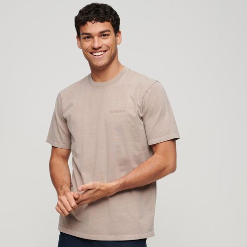 Camiseta Manga Corta Para Hombre Overdyed Logo Loose Tee Superdry