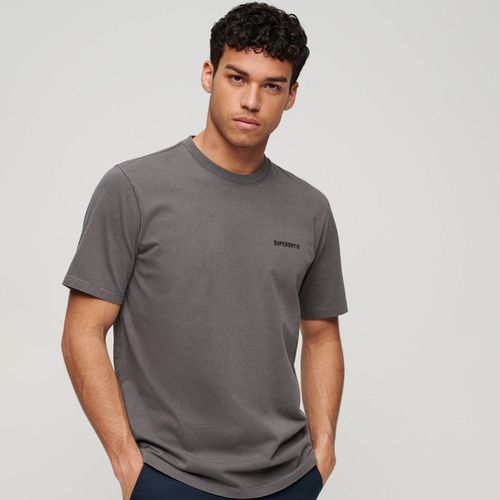 Camiseta Manga Corta Para Hombre Overdyed Logo Loose Tee Superdry