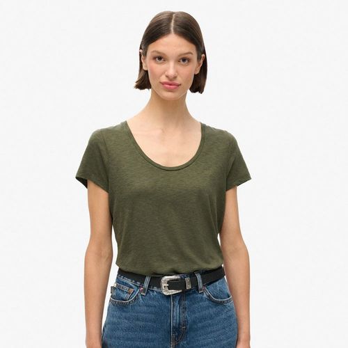 Camiseta Manga Corta Para Mujer Scoop Neck Tee Superdry