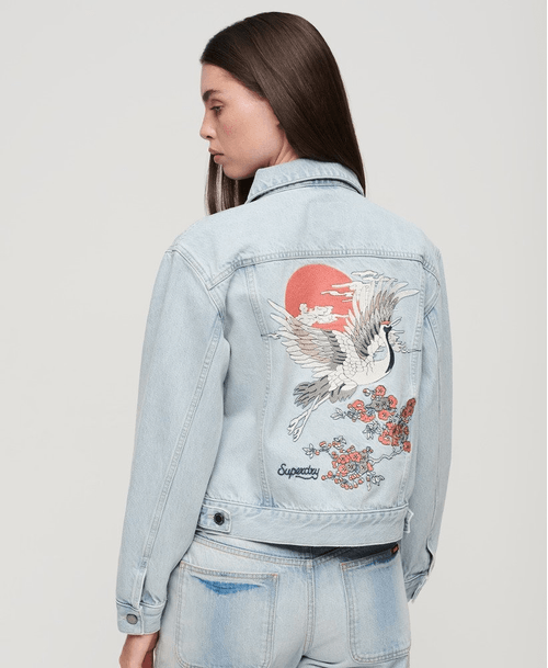 Chaqueta Denim Para Mujer Emb Denim Trucker Superdry