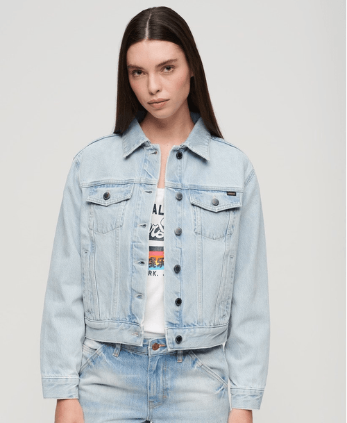 Chaqueta Denim Para Mujer Emb Denim Trucker Superdry