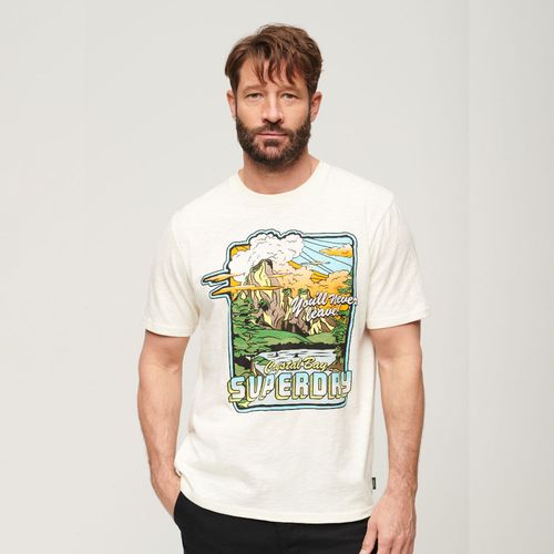 Camiseta Manga Corta Para Hombre Neon Travel Graphic Loose Tee Superdry