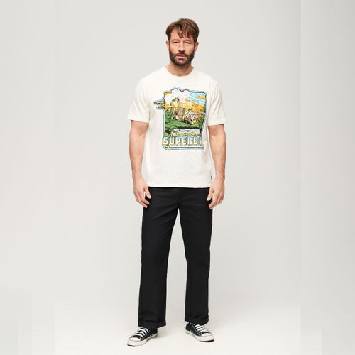 Camiseta Manga Corta Para Hombre Neon Travel Graphic Loose Tee Superdry