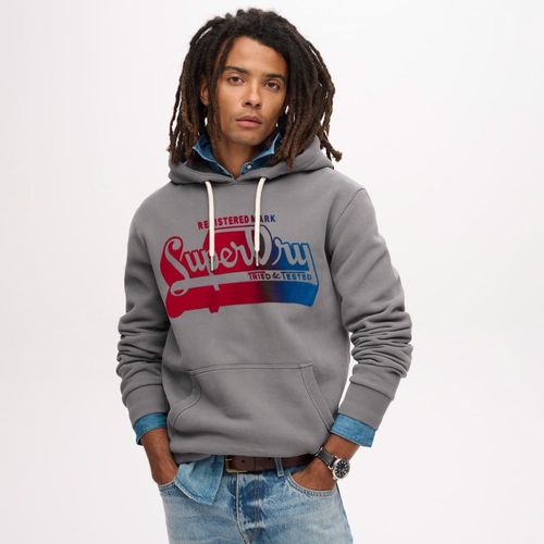 Buzo Cerrado Para Hombre Flocked Fade Graphic Superdry