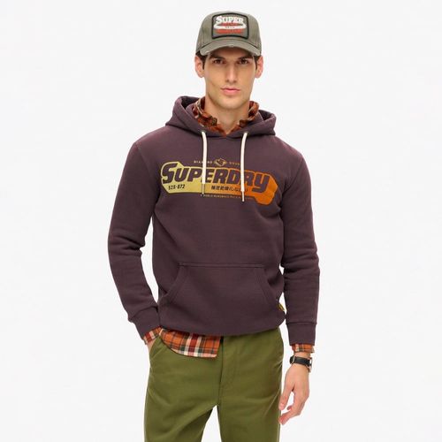 Buzo Cerrado Para Hombre Flocked Fade Graphic Superdry