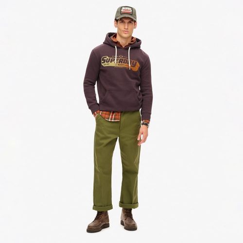 Buzo Cerrado Para Hombre Flocked Fade Graphic Superdry