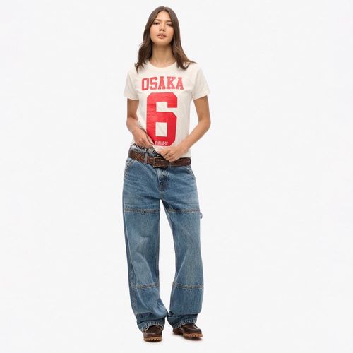 Camiseta Manga Corta Para Mujer Osaka 6 Crack Print 90S Tee Superdry