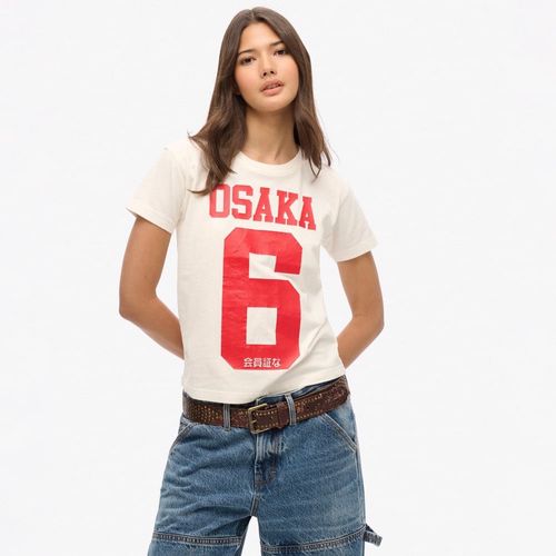 Camiseta Manga Corta Para Mujer Osaka 6 Crack Print 90S Tee Superdry