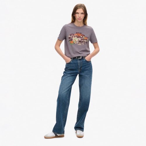 Camiseta Manga Corta Para Mujer Tokyo Vl Graphic Relaxed Tee Superdry