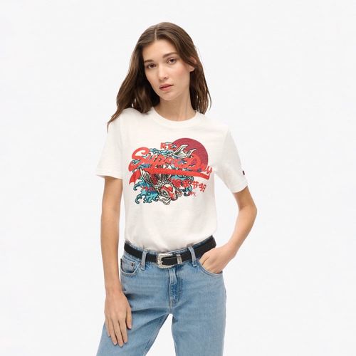 Camiseta Manga Corta Para Mujer Tokyo Vl Graphic Relaxed Tee Superdry