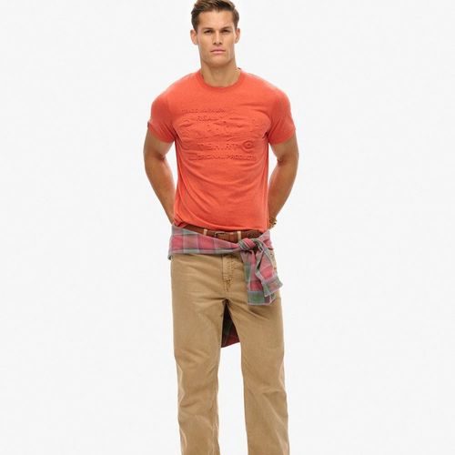 Camiseta Manga Corta Para Hombre Workwear Embossed Relaxed Tee Superdry