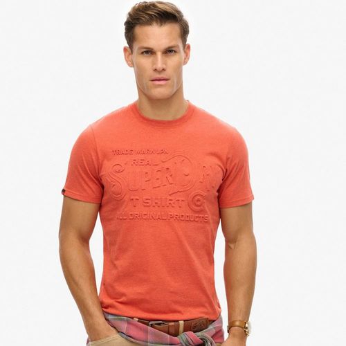 Camiseta Manga Corta Para Hombre Workwear Embossed Relaxed Tee Superdry