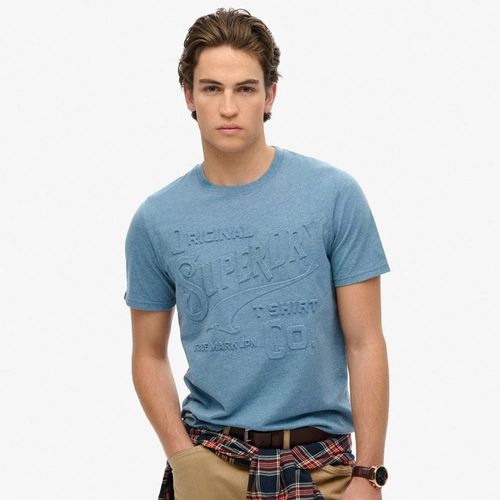 Camiseta Manga Corta Para Hombre Workwear Embossed Relaxed Tee Superdry